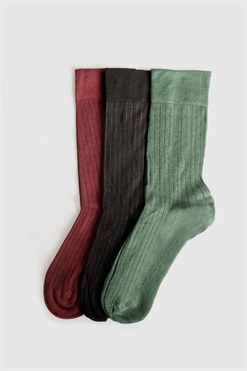 3'lü Düz Erkek Çorap