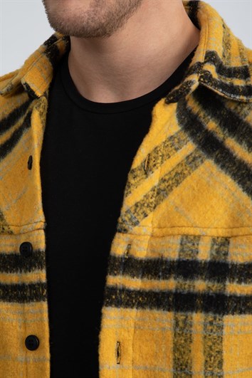 Slım Fit Kışlık Kareli Oduncu Parçalı Model Erkek Gömlek