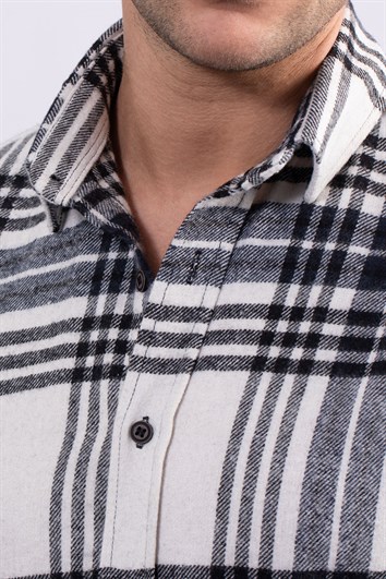 Slim Fit Kışlık Oduncu Kareli Unisex Gömlek
