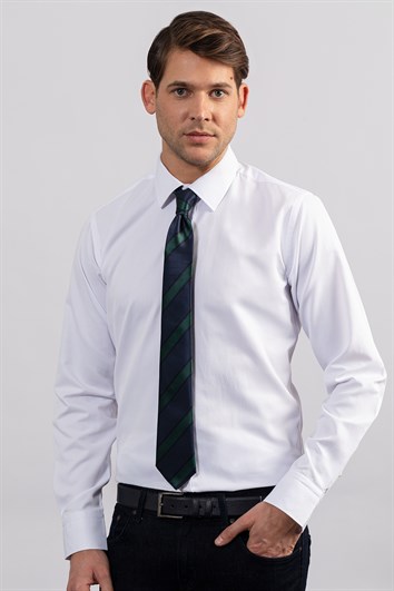 Modern Slim Fit Uzun Kol Düz Erkek Gömlek